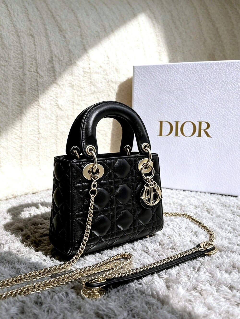 Mini Lady Dior Bag Black Cannage Lambskin - Picture 2 of 7